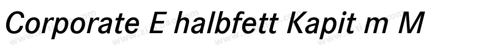 Corporate E halbfett Kapit m Medziff字体转换